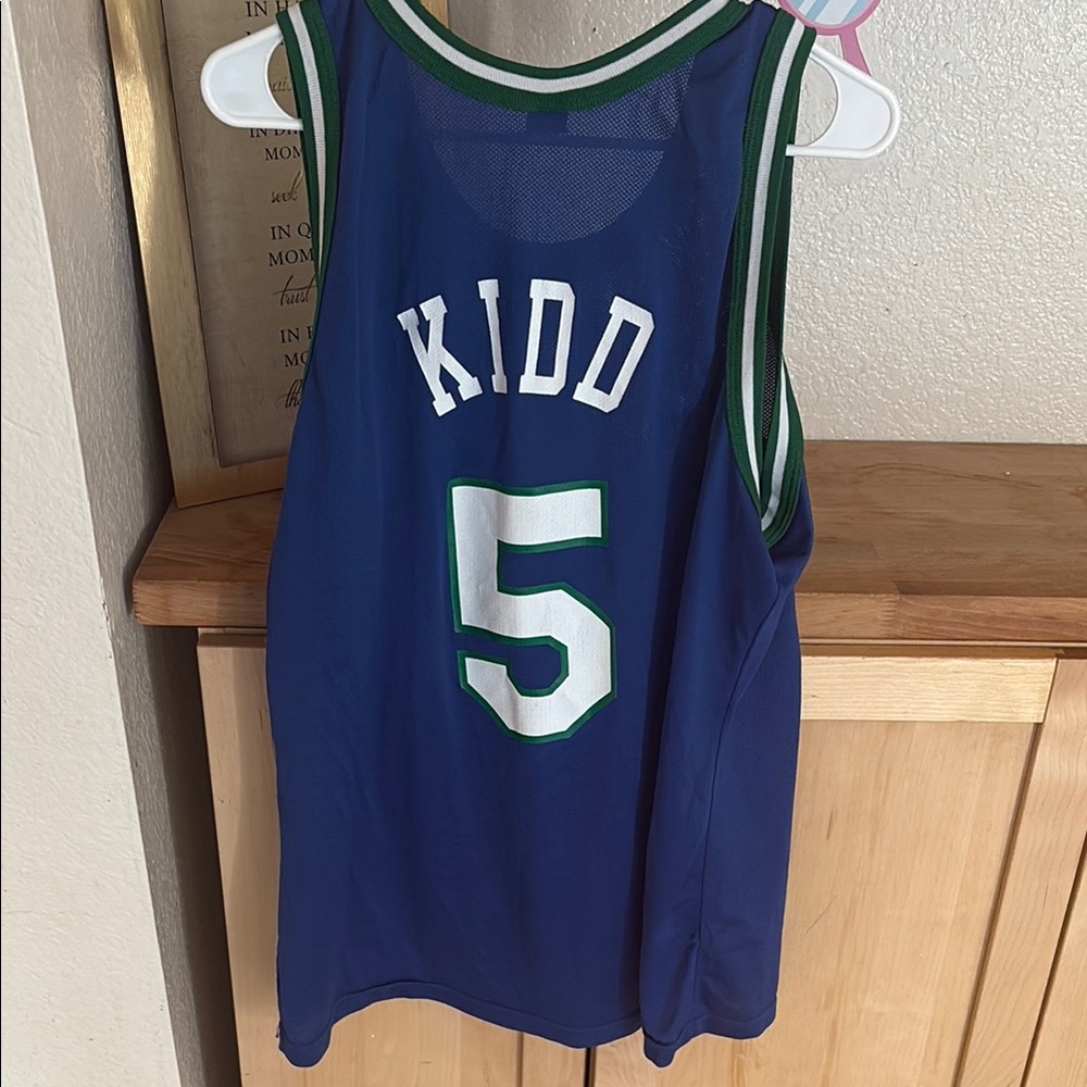 Champion Dallas Blue and Green Basketball Jersey - Picture 2 of 6